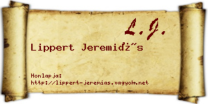 Lippert Jeremiás névjegykártya